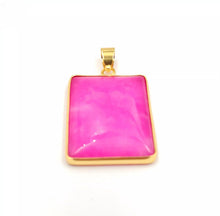 Load image into Gallery viewer, Nature Jade Fu Pai Rectangle Pendant Necklace Gift Jewelry charm Blessing Luck b
