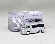 Load image into Gallery viewer, Masdi 1:64 2010 Silver Hiace Mini Van MPV Sports Model Diecast Metal Car New Collection
