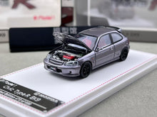 Load image into Gallery viewer, Model1 1:64 JDM Gray Civic EK9 R Hatchback Sports Model Diecast Metal Car New Collection
