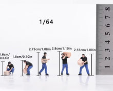 Load image into Gallery viewer, 1:64 Painted Figure Model Miniature Resin Diorama Toy Sand Carrier Workers Set
