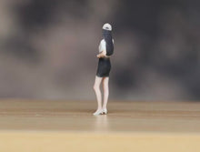 Load image into Gallery viewer, 1:64 Painted Figure Model Miniature Resin Diorama Sand Cap Girl Mini Skirt Lady
