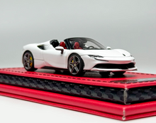 Load image into Gallery viewer, ART 1:64 White SF90 Stradale Convertible Racing Model Diecast Resin Car New Collection

