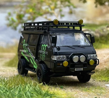 Load image into Gallery viewer, Autobots 1:64 Black 4WD Delica L300 Camper Sports Van Model Diecast Metal Car
