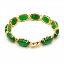 Load image into Gallery viewer, Nature Jade Beaded Bracelet Jewelry Blessing Lucky Fortune Gift For Her Green B
