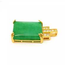 Load image into Gallery viewer, Nature Jade Rectangle Pendant Necklace Gift Jewelry charm Blessing Accessory A
