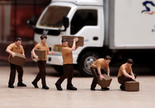 Load image into Gallery viewer, 1:64 Painted Figure Model Miniature Resin Sand Diorama Couriers Workers Set
