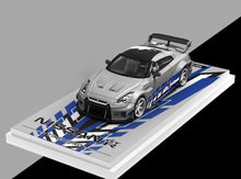Load image into Gallery viewer, TM 1:64 Silver GTR R35 H300 Flatbed Trailer Truck Model Diecast Metal Car New Collection
