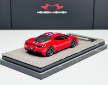 Load image into Gallery viewer, HH 1:64 Red Blue Stripe 458 Speciale Sports Model Diecast Resin Car New Collection
