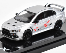 Load image into Gallery viewer, Hobby Japan 1:64 Silver Lancer EVO X 10 Ralliart Model Diecast Metal Car New Collection
