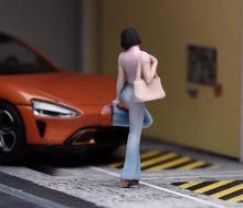 Load image into Gallery viewer, 1:64 Painted Figure Model Miniature Resin Sand Diorama Pink Top Pretty Girl Lady
