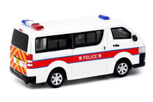 Load image into Gallery viewer, TINY 1:64 White Hongkong Police EUHKI Toyota Hiace Mini Van Model Toy Metal Car BN
