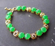 Load image into Gallery viewer, Nature Jade Beaded Bracelet Jewelry Blessing Lucky Fortune Gift For Her Green bb
