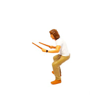 Load image into Gallery viewer, 1:64 Painted Figure Mini Model Miniature Resin Diorama Drummer Drum Pop Man Set
