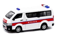Load image into Gallery viewer, TINY 1:64 White Hongkong Police EUHKI Toyota Hiace Mini Van Model Toy Metal Car BN
