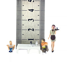 Load image into Gallery viewer, 1:64 Painted Figure Mini Model Miniature Resin Diorama Set Father Son Cafe Scene
