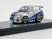 Load image into Gallery viewer, YM 1:64 JDM Skyline GTR R34 Z-TUNE Q Cute Car Sports Model Diecast Resin New Collection
