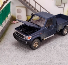 Load image into Gallery viewer, HF 1:64 Blue Military LC79 J70 Single Cab Pickup Model Diecast Metal Car New
