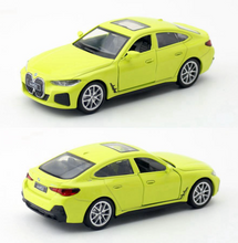 Load image into Gallery viewer, CCA 1:42 BMW i4 M50 Sedan Racing Sports Model Toy Diecast Metal Car BN
