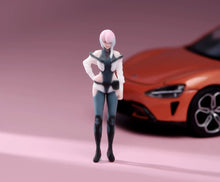 Load image into Gallery viewer, 1:64 Painted Figure Model Miniature Resin Diorama Toy Sand Futuristic Style Girl
