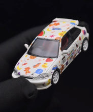 Load image into Gallery viewer, MH 1:64 White Civic EK9 Happy Children's Day Sport Model Diecast Metal Car New Collection
