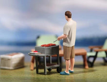 Load image into Gallery viewer, 1:64 Painted Figure Model Miniature Resin Diorama Sand Camping Outdoor Barbecue Collection
