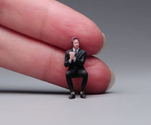 Load image into Gallery viewer, 1:64 Painted Figure Model Miniature Resin Diorama Sand Suit Man Sitting Handsome
