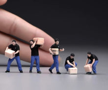 Load image into Gallery viewer, 1:64 Painted Figure Model Miniature Resin Diorama Toy Sand Carrier Workers Set
