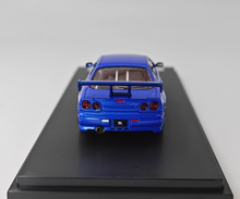 Load image into Gallery viewer, GFCC 1:64 Blue FNF Skyline GTR R34 C-West Sport Model Diecast Metal Car New Collection
