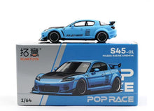 Load image into Gallery viewer, Poprace 1:64 Blue Carbon RX8 RE Sports Model Diecast Metal Car New Collection

