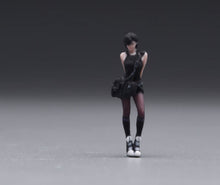 Load image into Gallery viewer, 1:64 Painted Figure Model Miniature Resin Sand Cool Girl Rock Style Lady Black

