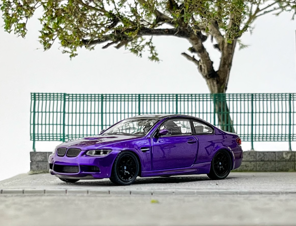 Fine 1:64 Purple M3 E92 Coupe Sports Model Diecast Metal Car New Collection