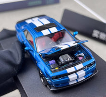 Load image into Gallery viewer, SH 1:64 Blue Stripe Challenger SRT Muscle Hellcat Model Diecast Metal Car New Collection
