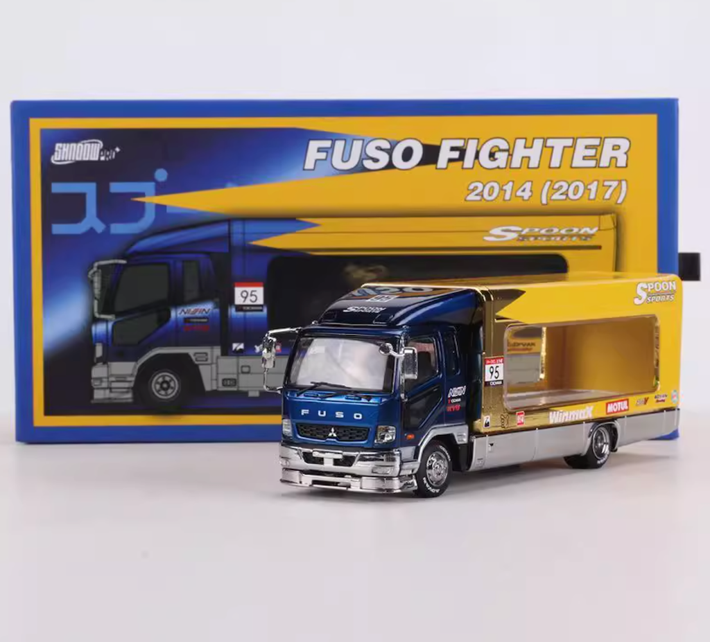 GCD 1:64 Plating Blue Spoon Fuso Fighter Truck Model Diecast Metal Car New Collection