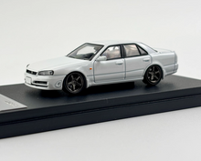 Load image into Gallery viewer, Mortal 1:64 White JDM Skyline GTR ER34 25GT Sports Model Diecast Metal Car New Collection
