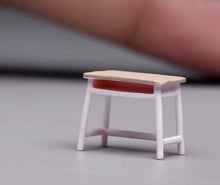 Load image into Gallery viewer, 1:64 Painted Figure Model Miniature Resin Sand Uniform Girl Desk Chair Set
