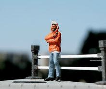 Load image into Gallery viewer, 1:64 Painted Figure Model Miniature Resin Diorama Toy Sand Orange Hoodie Man
