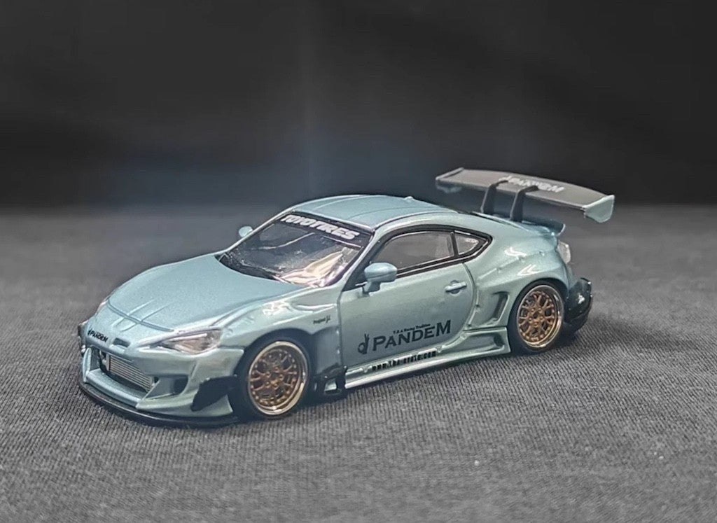 MJ 1:64 Ice Blue GT 86 V3 Pandem Coupe Sports Model Diecast Metal Car New Collection