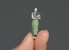 Load image into Gallery viewer, 1:64 Painted Figure Model Miniature Resin Diorama Sand Qipao Beauty Lady Girl
