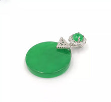 Load image into Gallery viewer, Nature Jade Round Pendant Necklace Gift For Woman Jewelry charm Blessing Lucky D
