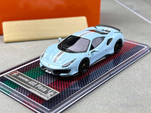 Load image into Gallery viewer, U2 1:64 Baby Blue Novitec 488 Pista Racing Sports Model Diecast Resin Car New
