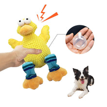 Load image into Gallery viewer, Dog Squeaky Toys Chew Puppy Fluffy Toy Durable Fabric Teeth Grinding PET Duck
