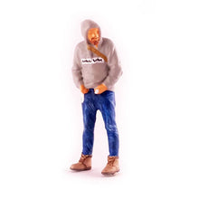 Load image into Gallery viewer, 1:64 Painted Figure Mini Model Miniature Resin Diorama Vintage Motocycle Man BL
