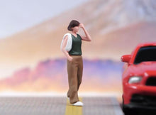 Load image into Gallery viewer, 1:64 Painted Figure Model Miniature Resin Diorama Sand Walking Girl Casual Lady
