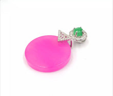 Load image into Gallery viewer, Nature Jade Round Pendant Necklace Gift For Woman Jewelry charm Blessing Lucky S
