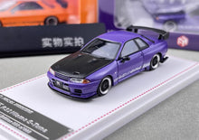 Load image into Gallery viewer, FH 1:64 Purple Skyline GTR R32 Top Secret Sports Model Diecast Metal Car New Collection
