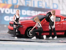 Load image into Gallery viewer, 1:64 Painted Figure Model Miniature Resin Diorama Sand Repair Car Worker Lady
