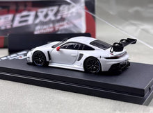 Load image into Gallery viewer, SR 1:64 White 911 GT3 R Racing Sports Model Diecast Metal Car New Collection
