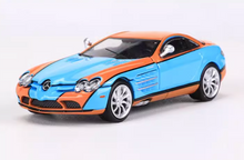 Load image into Gallery viewer, SH 1:64 Blue Gulf SLR Mclaren Racing Sports Coupe Model Diecast Metal Car New Collection
