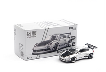 Load image into Gallery viewer, Poprace 1:64 Silver RWB 997 Racing Sports Model Diecast Metal Car New Collection

