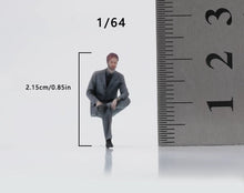 Load image into Gallery viewer, 1:64 Painted Figure Model Miniature Resin Diorama Toy Sand Suit Man Sitting New
